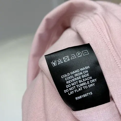 SER.O.YA Lana Dress Set Pastel Pink Halter Long Sleeve Stretch Jersey Large NWT