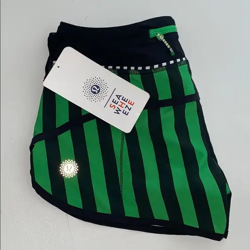 Lululemon  Seawheeze Green Black Vertical Stripe