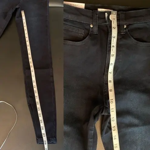 We Wore What High Rise Skinny Zip Jeans Black Size 24 NWT