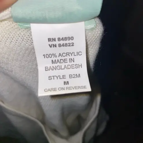 Sara Morgan 2 in 1 Knit Tank/Cardigan Sweater Top in Cream Size Medium