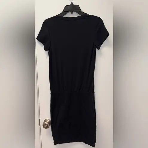 James Perse NWOT V Neck Blouson Mini Dress in Black 1 Sz S