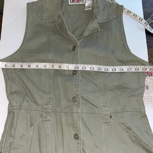 Deadstock NEW Vintage Bill Blass jean denim jean jumper dress 90s safari dress Size M