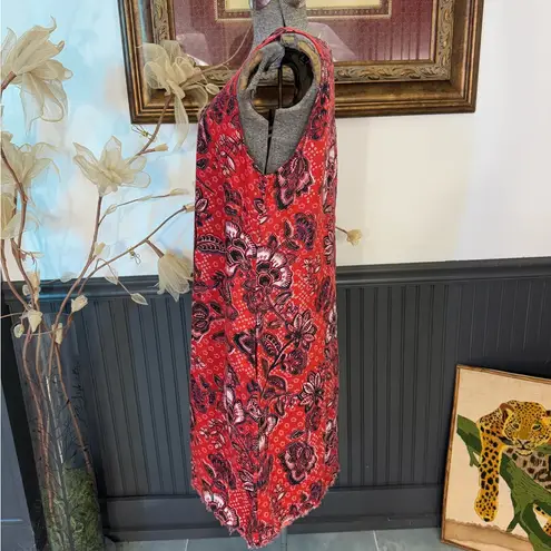 Garnet Hill 100% Linen Floral Paisley Raw Hem Dress ~ Size 8 π§‘π