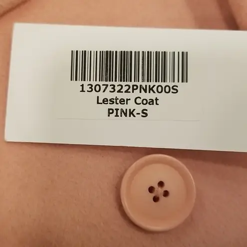 Reformation 💕💕 Lester Coat ~ Faux Fur Shawl Collar Double Breasted Pink S NWT