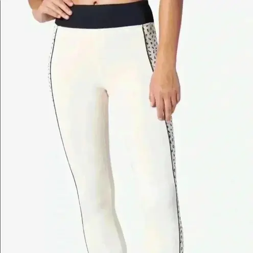 Vimmia  Women's Meow Side Print Piped Half &‎ Half Midrise Leggings Size S