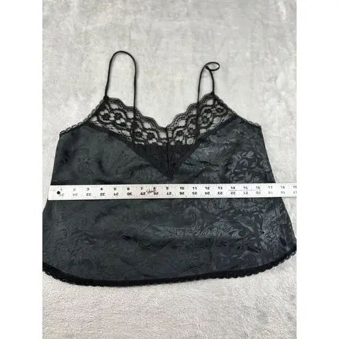 VTG Dreamtime Camisole Top Black Lace Satin Sz M Goth Grunge Witchy Whimsigoth Size M