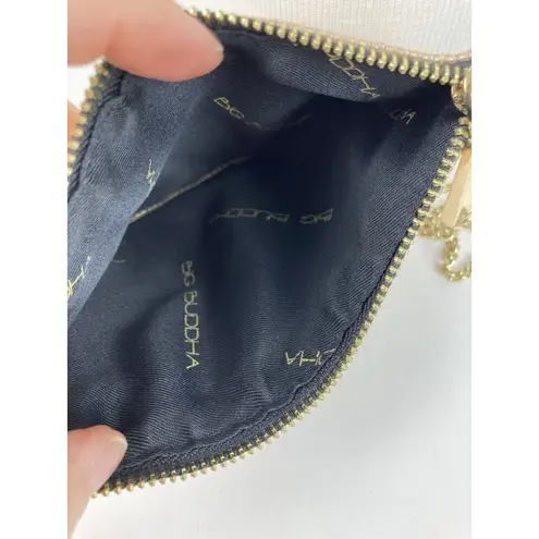 Big Buddha *Big Buddah Gold Crossbody Mini Purse Chain Strap Wicker Rattan Black Lining