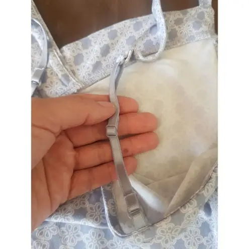 Pajamagram Womens Nightgown Sleepshirt Sleepwear Blue Geo Print Chemise Small