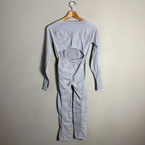 FP Movement Free People Good Karma Long Sleeve Jumpsuit Women's M/L Ice Gray NWT Size undefined