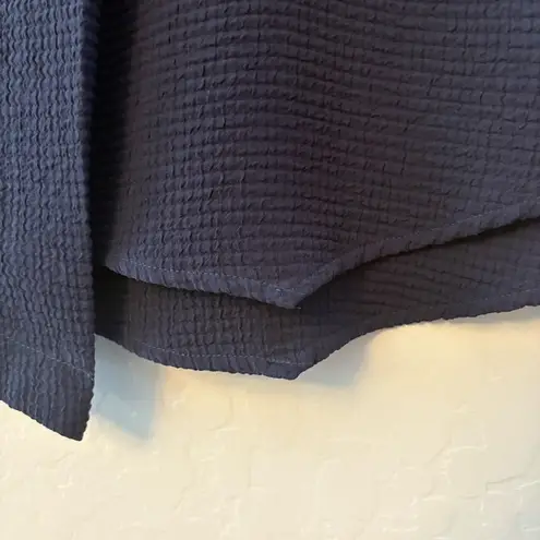 Waverly Grey Anthropologie Lena navy blue overlapping mini skirt size 4