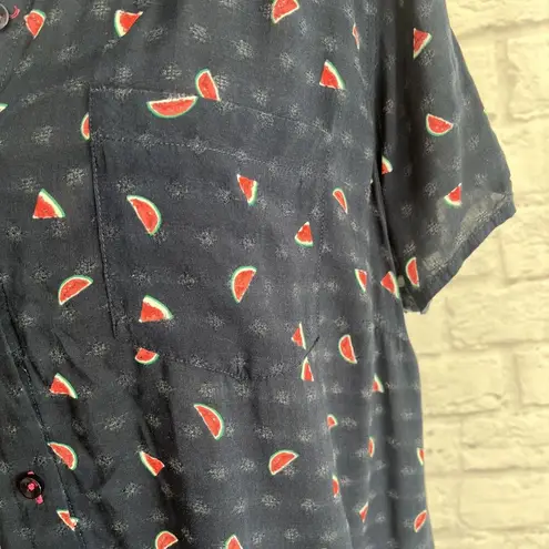 Westport Women’s Casual Watermelon All Over Print Sheer Summer Blouse Size 2X