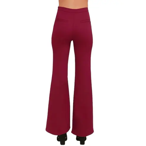 Lulus Lulu’s Leg Work Wine Red Wide-Leg Pants