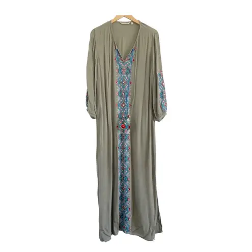 Soft Surroundings Sicily Gauze Olive Boho
Maxi Dress XL