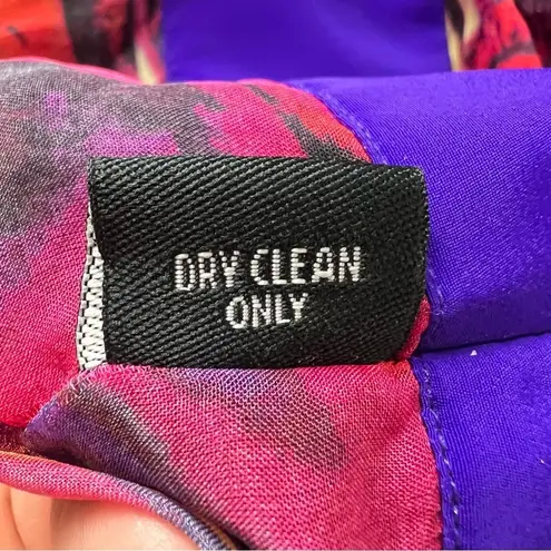 Zeugari Silk Tunic Beaded V Neck Semi Sheer Tie at Empire Waist * Runs Small * Pink Size M