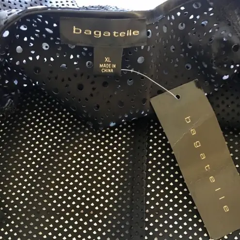 Bagatelle Elegant Black Perforated Women's Jacket