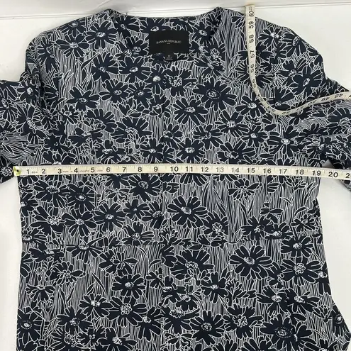 Banana Republic  Size 12 Blazer Jacket Printed Flute Open Floral Blue Cool Combo
