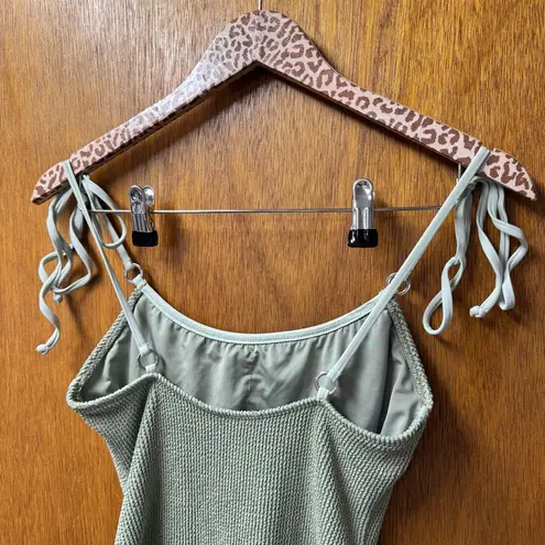 Dippin' Daisy's  Astrid One Piece Swimsuit High Cut Full Coverage Green Large L