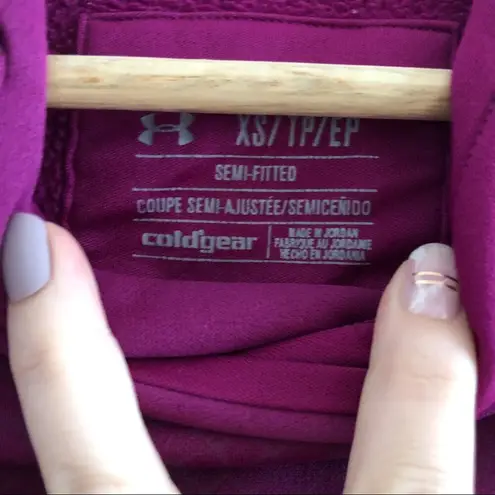 Under Armour  Hoodie Sweatshirt Coldgear Purple XS