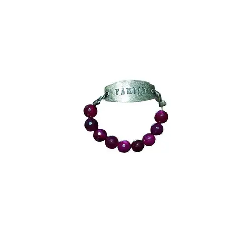 Unlisted Red purple Garnet Family 7" lobster clasp bracelet
