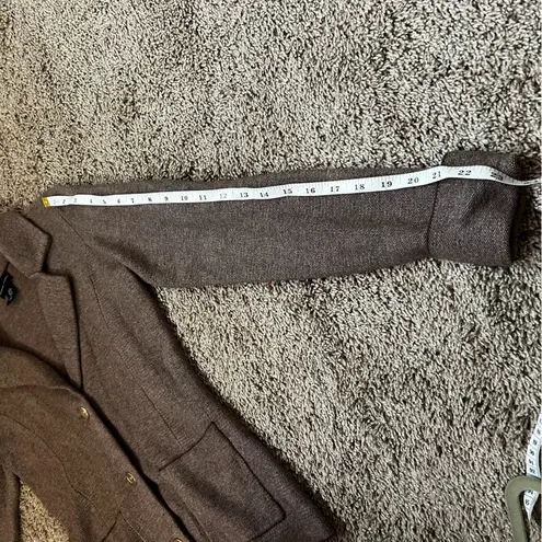 Adrienne Vittadini taupe tan/grey sweater blazer size xs