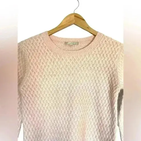 Joan Vass Rabbit Hair Blend Blush Pink Sweater Size Small Classic Coquette Warm