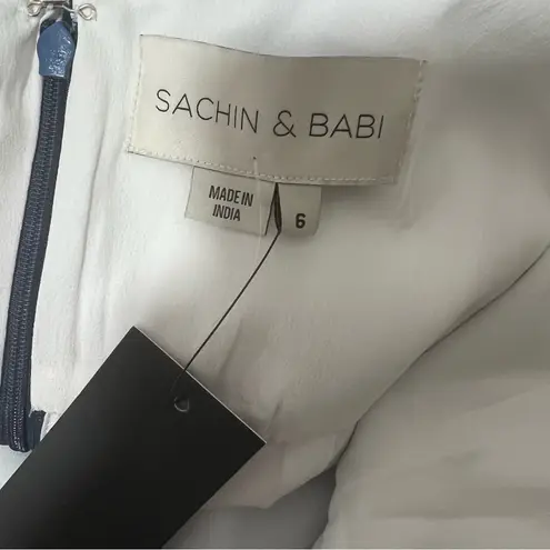 Sachin + Babi NEW NWT Camryn Midi Dress In Blue Ikat Floral