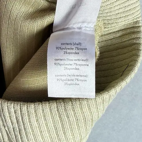 We Wore What Women’s Fitted Ribbed Fit Flare Legging Sweatpants size XXS in Beige