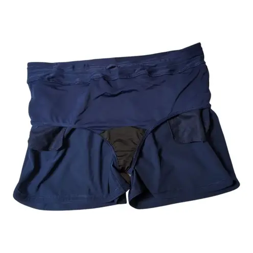 Lands End Board Shorts Women's Plus Size 5" Swim Bottom Pool Beach Navy Blue 24W