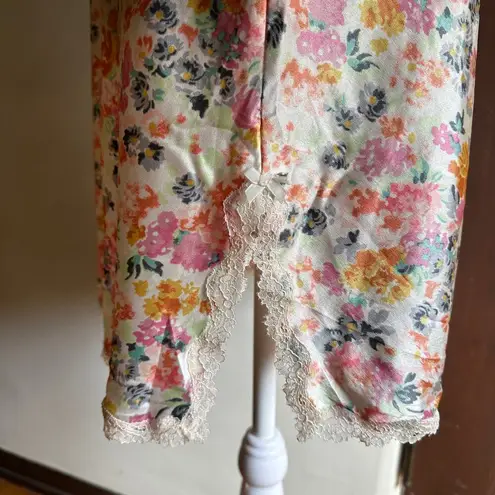 Victoria's Secret  | Silky Floral Strappy Neck Chemise Nightie | Size Large