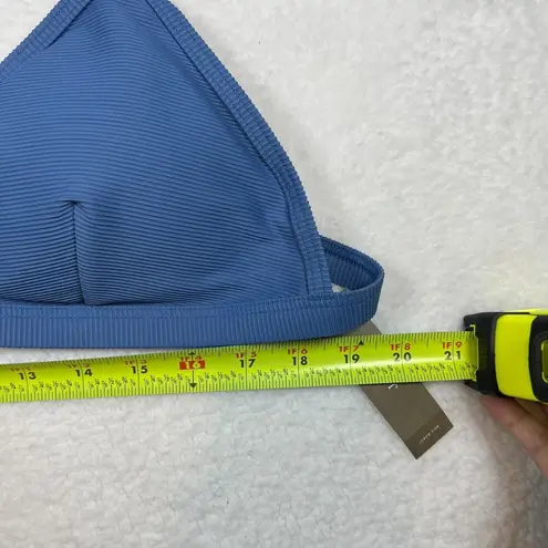 J. Crew Womens Bikini Top 2X Blue Ribbed Triangle Padded Summer Swim Plus Size