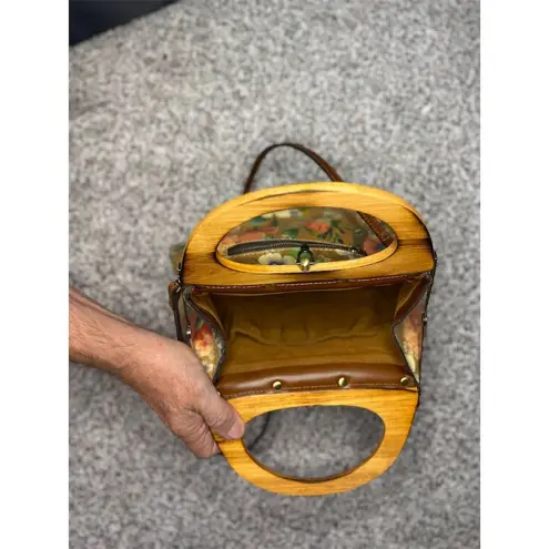 Patricia Nash Mirabella Small Floral Leather Frame Bag Multicolor