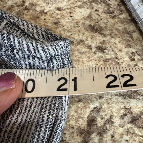 Blue and White Striped Romper Collared Neckline Size M