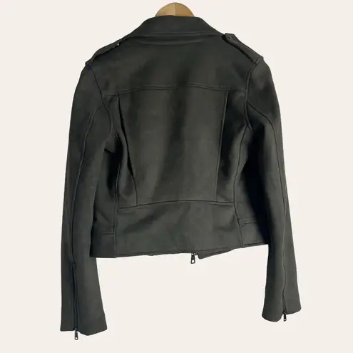 Banana Republic  Green Vegan Faux Suede Motorcycle Jacket Size XS