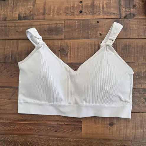 KINDRED BRAVELY Mia Maternity & Nursing Lounge Bra White Size XL