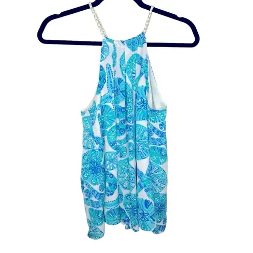 Lilly Pulitzer For Target Blue Shell Halter Size Small