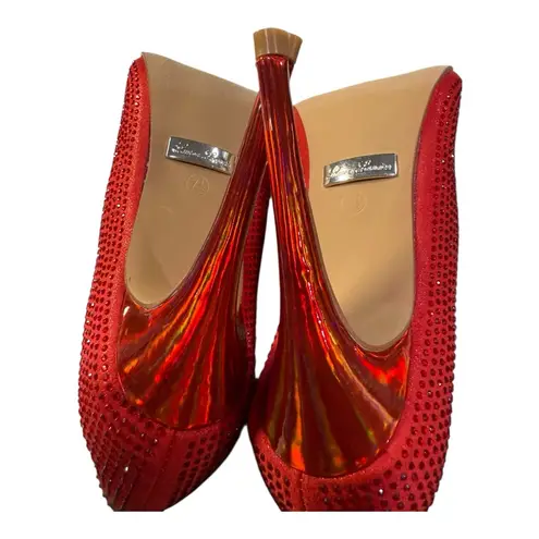 Lauren Lorraine Dori Red Rhinestone Pumps – Size 7.5 – New With Box