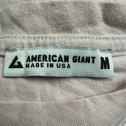 NWOT American Giant Women's Hemp Jersey Crew Tee Size M Ballerina Pink Basic Size M