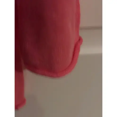 J.Crew Womens Medium Linen Blend Long Sleeve V Neck Top Coral Pink Casual