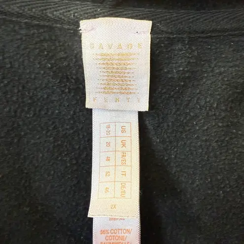 Savage X Fenty Black Hooded Onesie Jumpsuit Pajamas Loungewear Size 2X