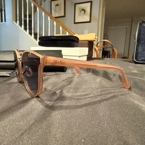 Max Mara Women's Mm Ilde lii Cat Eye Sunglasses Gold Copper