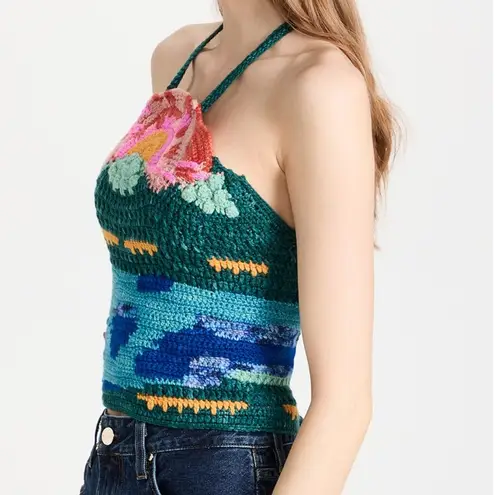 NWT Sea New York Ray Sunset Crochet Strap Halter Neck Top Multi M Size M