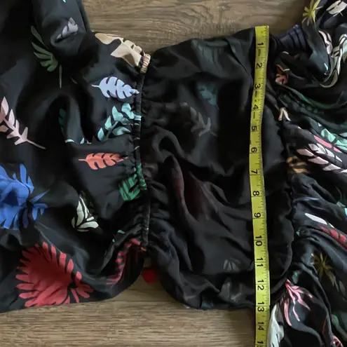 Carolina K 100% Silk Chiffon MIDI Floral Dress Tassel Detail Size Medium