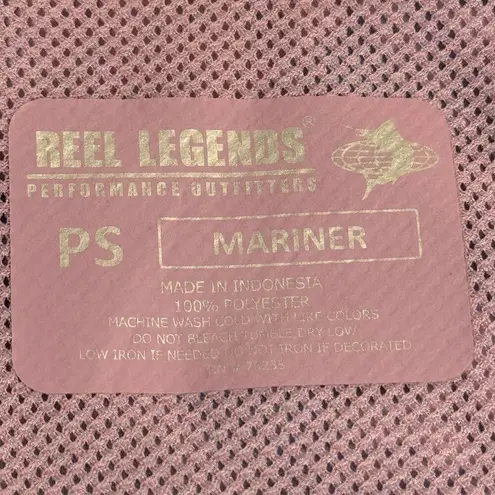 Reel Legends Womens Blouse Sz PS Petite Small Mariner Poly Sleeveless Vented