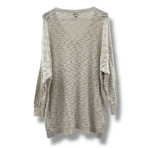 Torrid Off White Gray Long Sleeve V Neck Knit Pullover Sweater Sz 2X