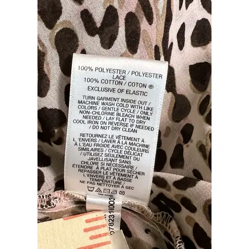 EXPRESS  Women's Medium Ruffled Dress Cheetah Print Tassled Neck Bell Sleeves NWT