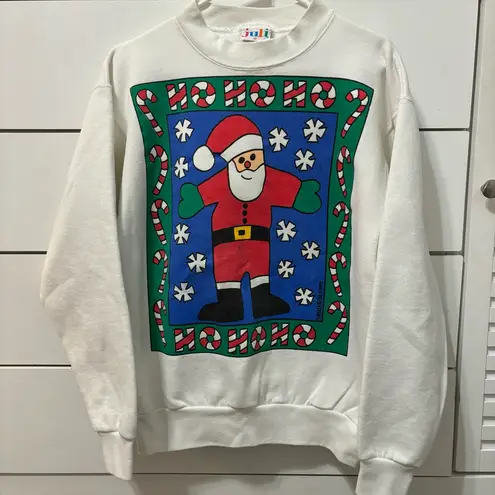 Vintage Christmas Santa Crewneck Sweatshirt Size M