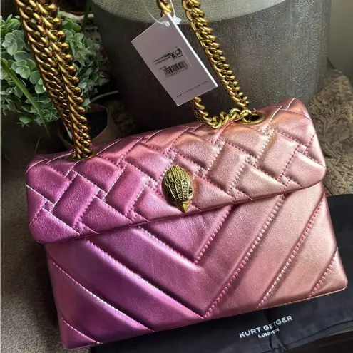 Kurt Geiger Authentic LONDON Quilted 2 tone leather convertible Crosby/shoulder