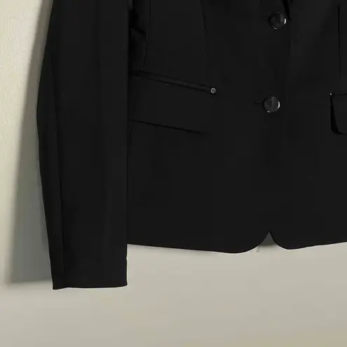 Harvé Benard Harve Bernard Women's 2 Button Notched Lapel Long Sleeve Black Blazer SIze 8