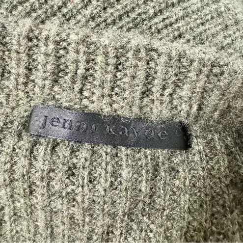 Jenni Kayne Cashmere Fisherman Crewneck Pullover Sweater Olive Green Medium M