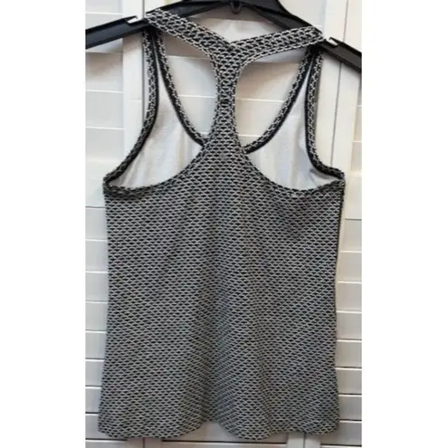 Lululemon Womens Black & White Patterned Racerback Tank Top Size M Size M